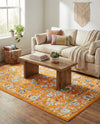 Adriana Terrace Collection Area Rug -  Positano (Orange) Rectangle Orange  lifestyle 19