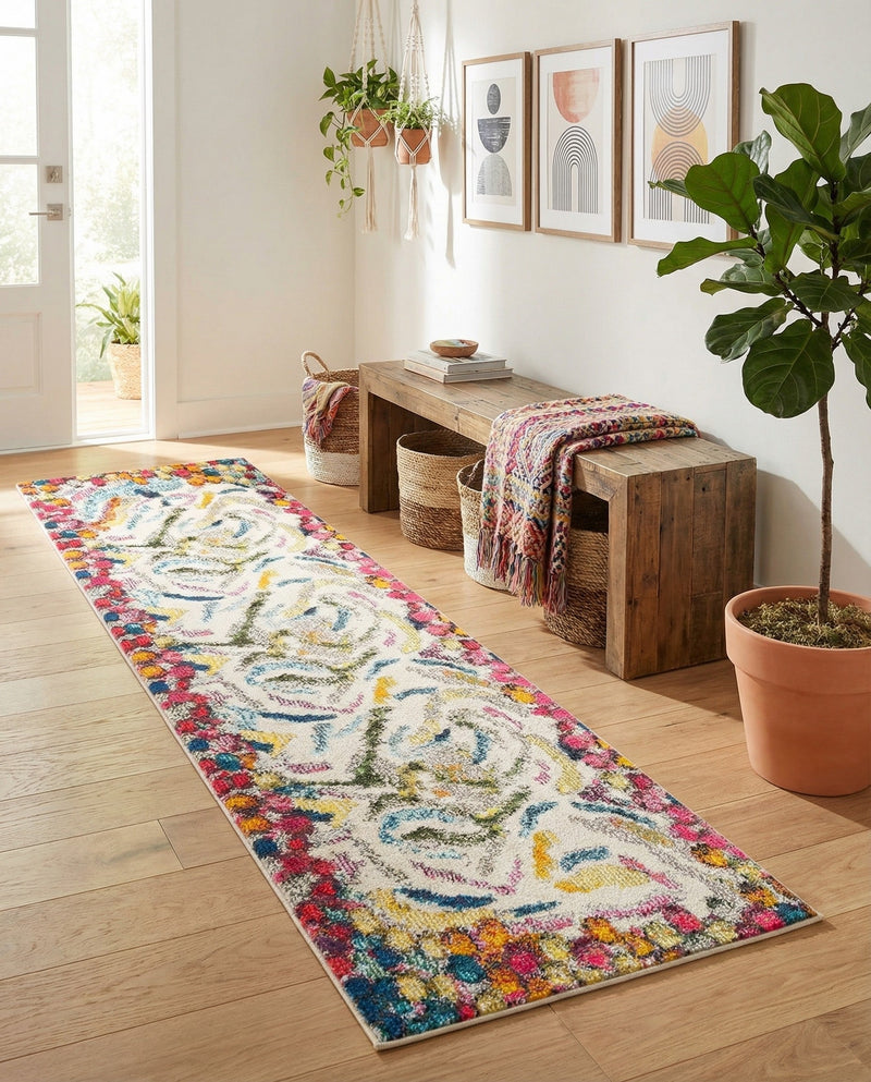 Colorburst Oasis Collection Area Rug -  Calypso Runner Multi  lifestyle 44