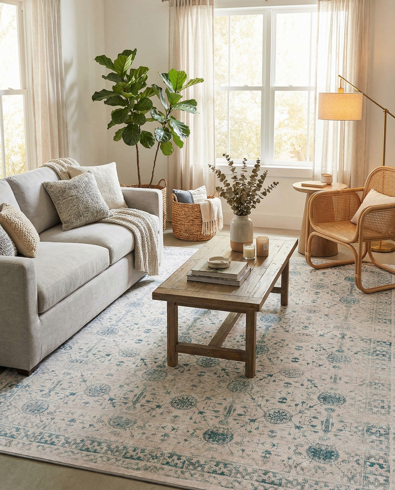 Heritage Elegance Collection Area Rug -  Chatsworth Rectangle Ivory  lifestyle 33