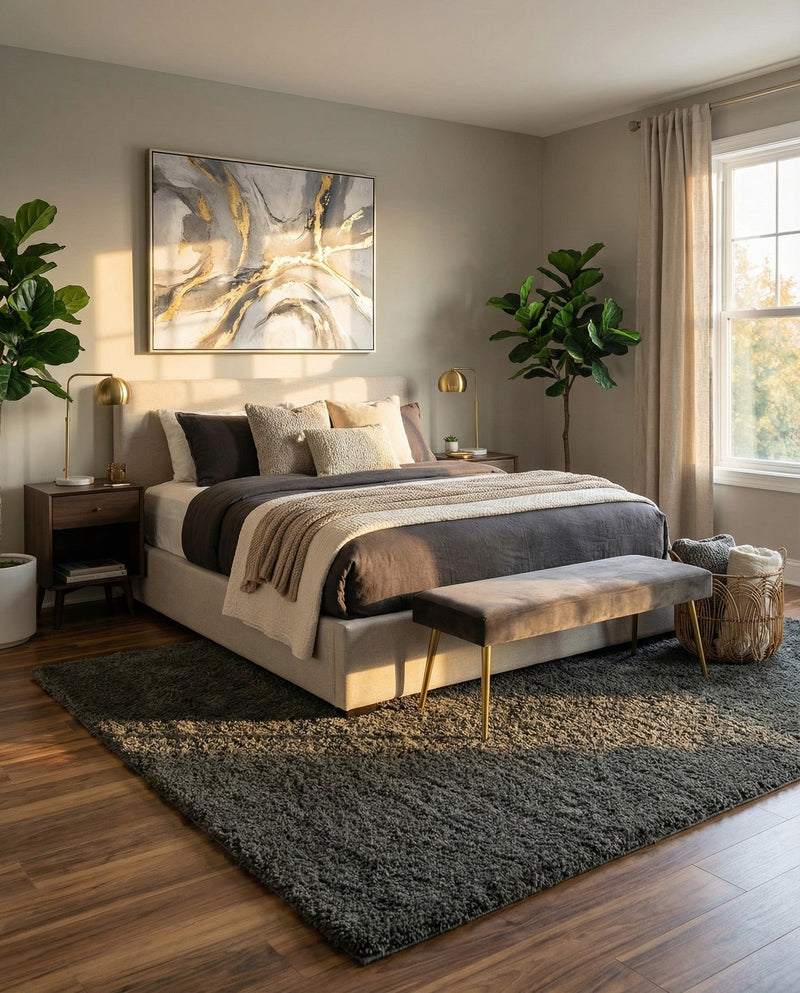 Cozy Comfort Shag Collection Area Rug - Haven (Smoke Gray) Rectangle Smoke Gray  lifestyle 4
