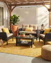 Garden Lattice Charm Collection Area Rug -  Pergola (Yellow) Rectangle Yellow  lifestyle 5