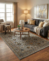 Isfahan Elegance Collection Area Rug - Naghsh-e Jahan (Gray) Rectangle Gray  lifestyle 17