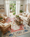Parisian Elegance Collection Area Rug - Versailles (Pink Gray) Rectangle Pink Gray  lifestyle 10