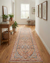 Seville Stripes Collection Area Rug - Cadiz (Brick Red) Runner Brick Red  lifestyle 64