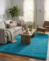Plush Oasis Collection Area Rug - Serenity (Turquoise) Rectangle Turquoise  lifestyle 7