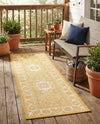 Tribal Terrace Treasures Collection Area Rug -  Incan Isle (Yellow) Runner Yellow  lifestyle 30