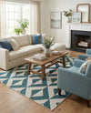 Urban Oasis Rugs Collection Area Rug -  Highrise (Teal) Rectangle Teal  lifestyle 3