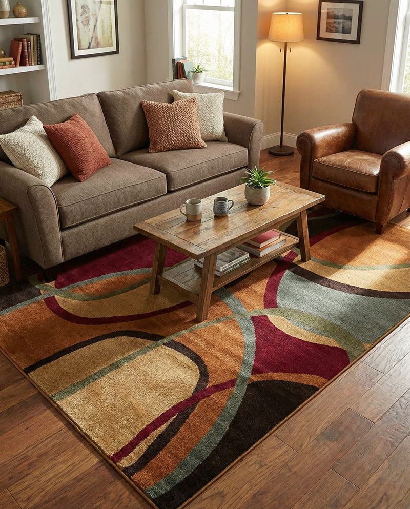 Bistro Lounge Collection Area Rug -  Macchiato Rectangle Multi  lifestyle 5