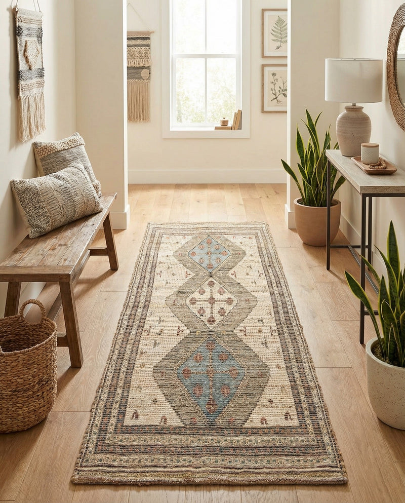 Savannah Threads Collection Area Rug -  Pampas Runner Beige  lifestyle 44