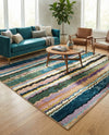 Urban Terrace Collection Area Rug -  Capri Square Multi  lifestyle 50