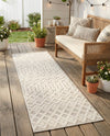 Garden Lattice Charm Collection Area Rug -  Pergola (Ivory) Runner Ivory  lifestyle 40
