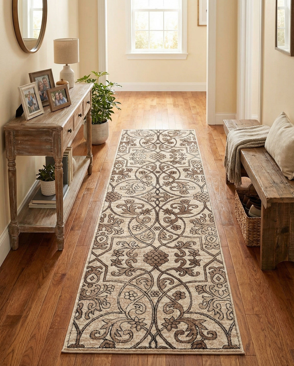 Andes Summit Collection Area Rug -  Merida Runner Dark Beige  lifestyle 73