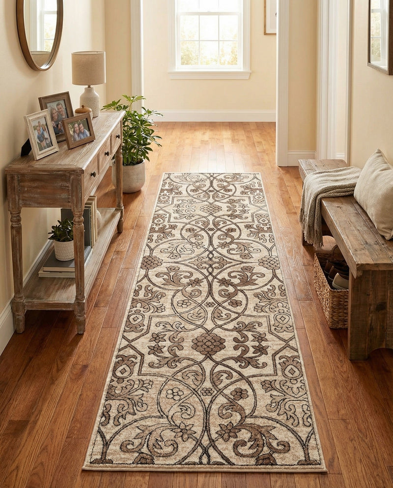 Andes Summit Collection Area Rug -  Merida Runner Dark Beige  lifestyle 73