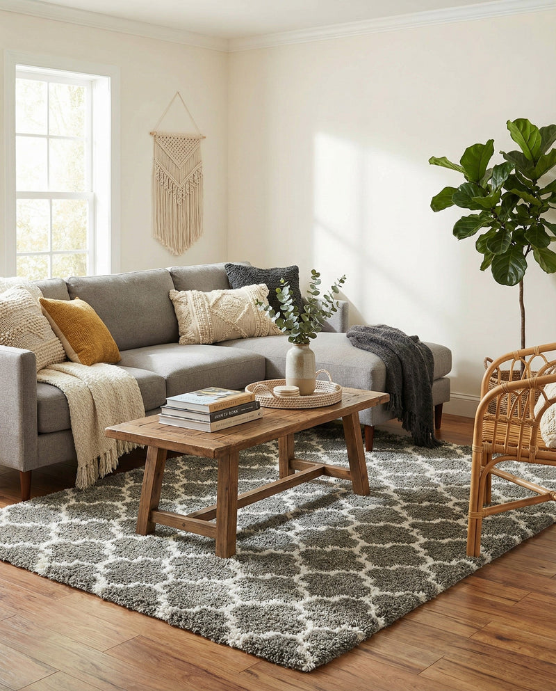 Casablanca Comfort Collection Area Rug -  Atlas Rectangle Gray  lifestyle 26