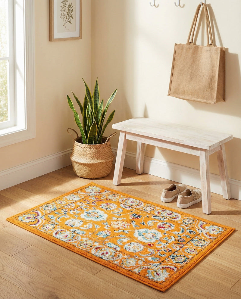 Adriana Terrace Collection Area Rug -  Positano (Orange) Rectangle Orange  lifestyle 24