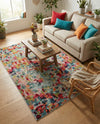 Chromatic Oasis Collection Area Rug -  Lagoon Rectangle Multi  lifestyle 22