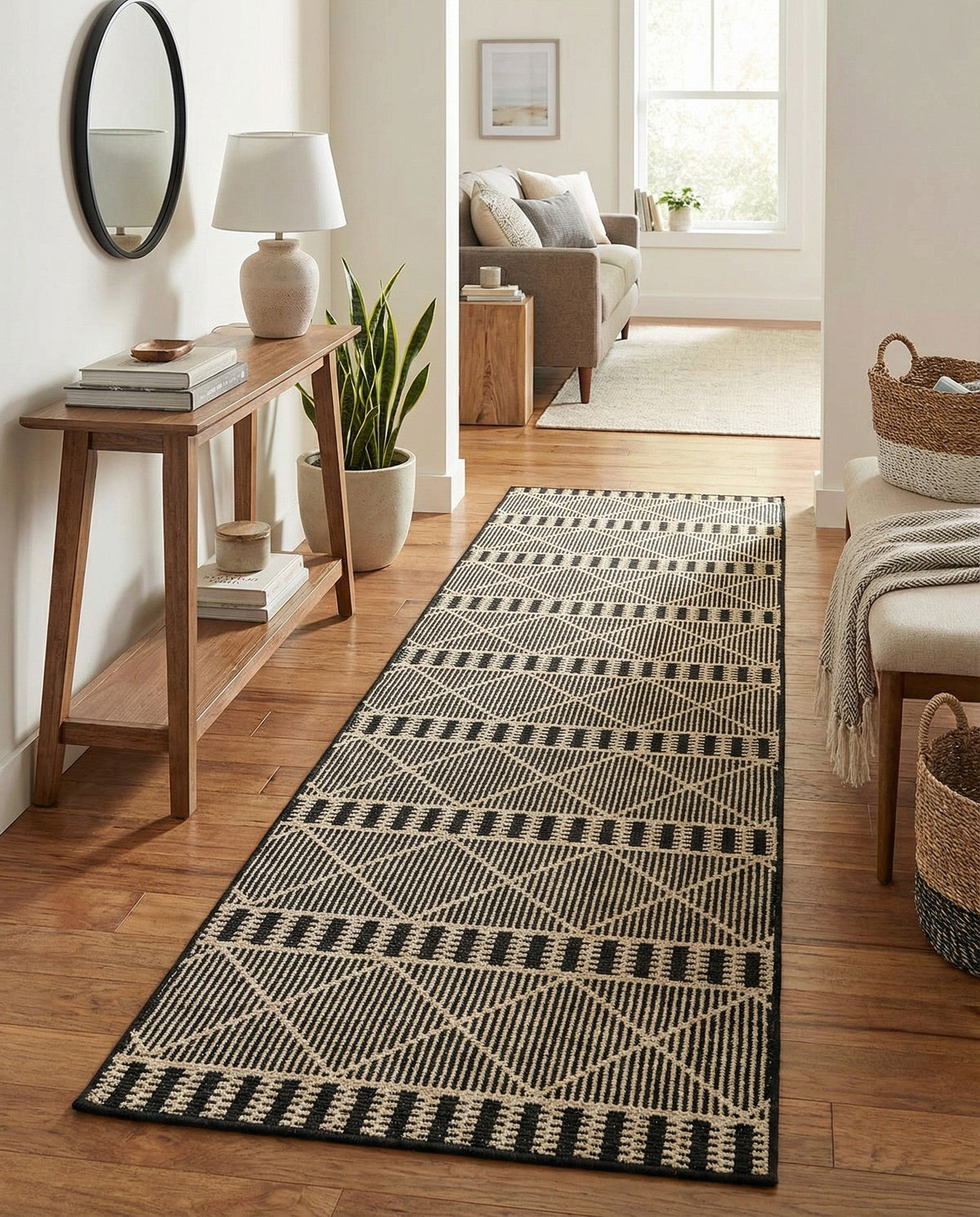 Savannah Pergola Collection Area Rug -  Glade Runner Black  lifestyle 95