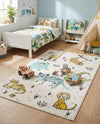 Wonder Tykes Collection Area Rug -  Spatter Rectangle Ivory  lifestyle 6