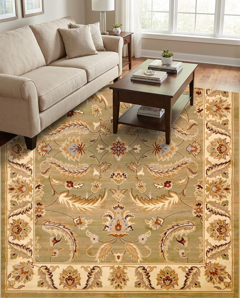 Jaipur Elegance Collection Area Rug -  Lal Rectangle Green  lifestyle 38