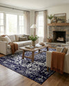 Georgetown Rugs Collection Area Rug - Dupont (Navy Blue) Rectangle Navy Blue  lifestyle 13