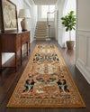 Patio Heritage Collection Area Rug - Veranda Runner Black Gold Brown  lifestyle 62