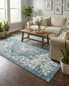 Urban Oasis Rugs Collection Area Rug -  Penthouse (Teal) Rectangle Teal  lifestyle 39