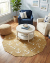Seaside Haven Rugs Collection Area Rug - Sapphire (Yellow) Octagon Yellow  lifestyle 63