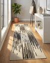 Urban Terrace Collection Area Rug -  Riverside Runner Black and White  lifestyle 74
