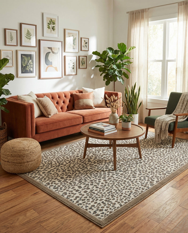 Savannah Sojourn Collection Area Rug - Serengeti Rectangle Brown  lifestyle 9