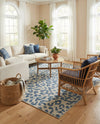 Savannah Escape Collection Area Rug -  Amazon (Blue) Rectangle Blue  lifestyle 33