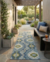 Urban Terrace Collection Area Rug -  Vista Runner Blue  lifestyle 55