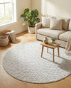 Garden Lattice Charm Collection Area Rug -  Pergola (Grey) Round Grey  lifestyle 44