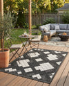 Urban Terrace Collection Area Rug -  Williamsburg Rectangle Black and White  lifestyle 13