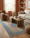 Savannah Threads Collection Area Rug - Charleston Rectangle Orange Yellow  lifestyle 7