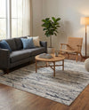 Bloomsbury Elegance Collection Area Rug -  Soho Rectangle Gray  lifestyle 10