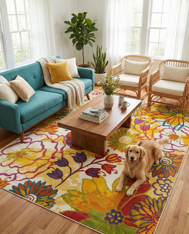 Venetian Elegance Collection Area Rug -  Accademia Rectangle Ivory  lifestyle 35