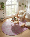 Sahara Essence Collection Area Rug - Oasis (Pink) Oval Pink  lifestyle 77