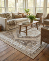 Patio Heritage Collection Area Rug -  Augusta (Natural) Rectangle Natural  lifestyle 7