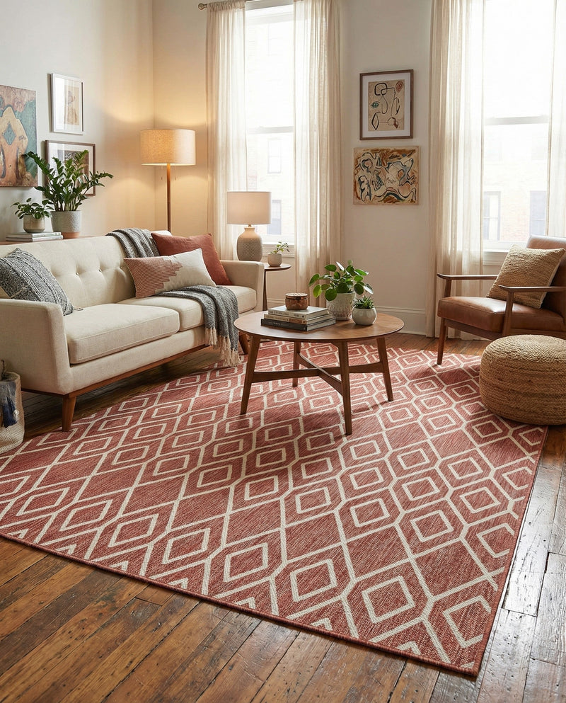 Urban Oasis Rugs Collection Area Rug -  Boulevard (Rust Red) Rectangle Rust Red  lifestyle 20