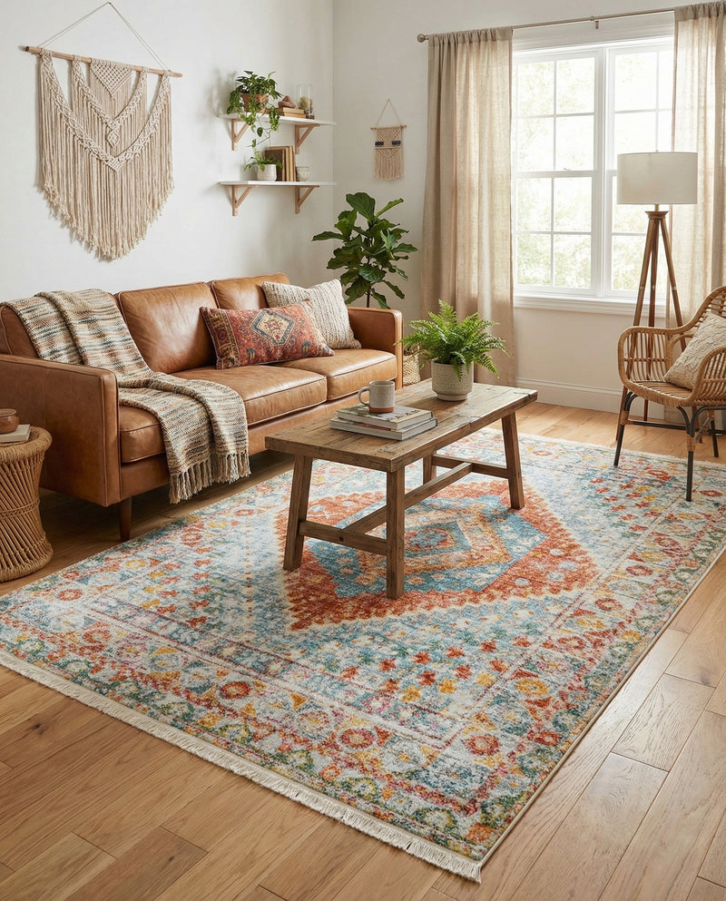Arcadia Rugs Collection Area Rug -  Xanadu Rectangle Salmon  lifestyle 15
