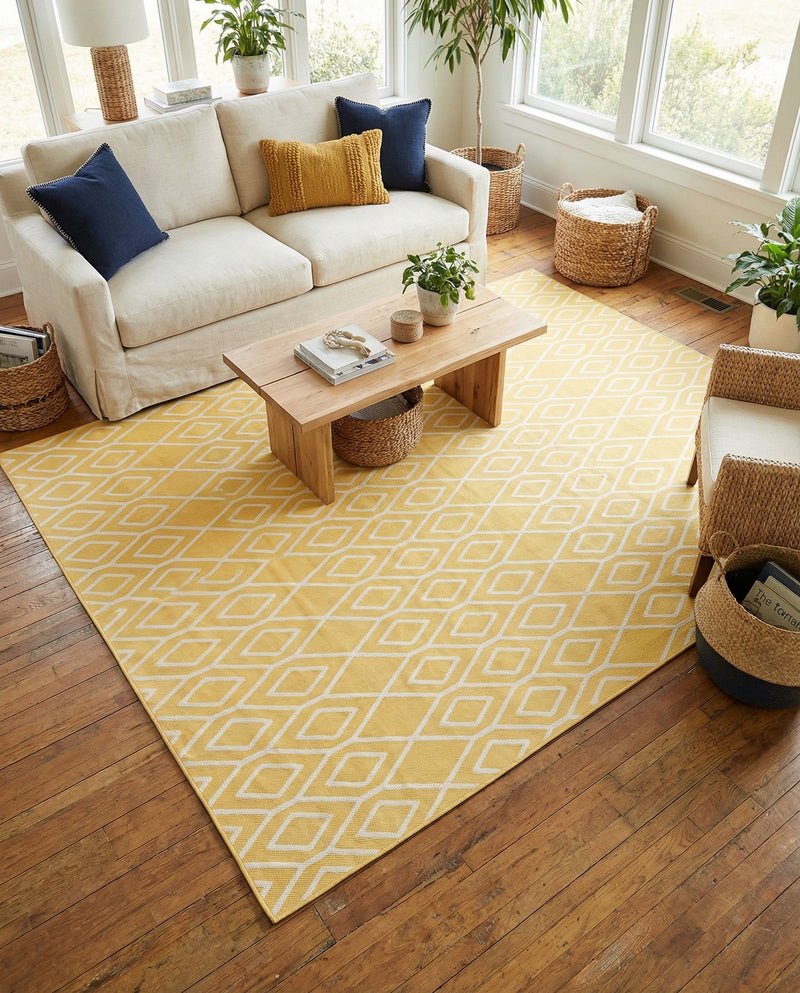 Urban Oasis Rugs Collection Area Rug -  Boulevard (Yellow Ivory) Rectangle Yellow Ivory  lifestyle 10