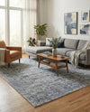 Coastal Manor Collection Area Rug -  Marina Rectangle Blue Gray  lifestyle 23