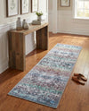 Baroque Era Collection Area Rug - Versailles (Blue Green) Runner Blue Green  lifestyle 13