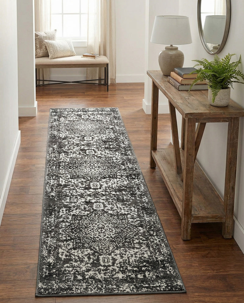 Georgetown Rugs Collection Area Rug - Dupont (Dark Gray) Runner Dark Gray  lifestyle 76