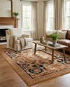 Patio Heritage Collection Area Rug - Veranda Rectangle Black Gold Brown  lifestyle 23