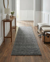 Solid Shag Seaside Collection Area Rug - Azure Cove (Gray) Runner Gray  lifestyle 74