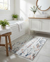Aegean Elegance Washables Collection Area Rug -  Zakynthos Rectangle Ivory Gray  lifestyle 51