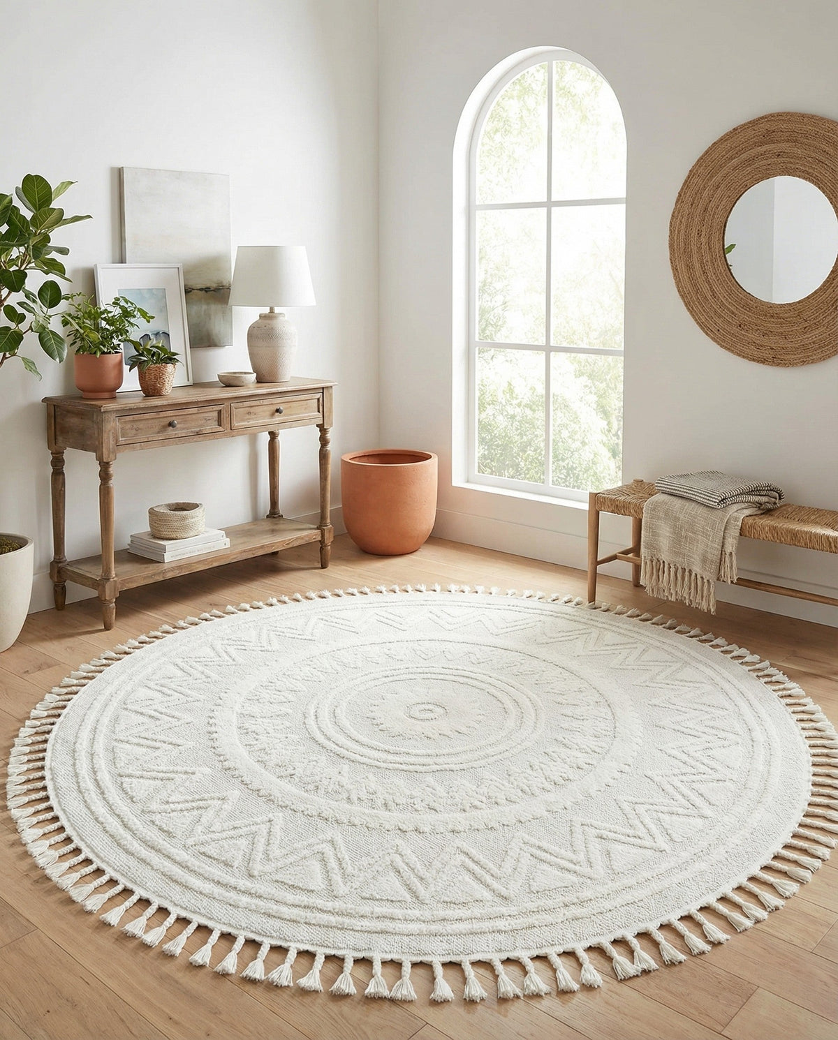 Sahara Chic Collection Area Rug -  Tangier Round   lifestyle 196