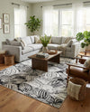 Meadow Breeze Collection Area Rug -  Bluebell Rectangle Charcoal  lifestyle 8