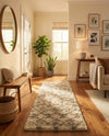 Berber Lattice Shag Collection Area Rug - Atlas (Ivory) Runner Ivory  lifestyle 22